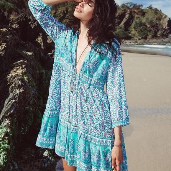 NWT ARNHEM FLORES MINI DRESS IN LILY AUSTRALIAN 6 - Picture 1 of 11